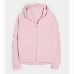 NWT Hollister Gilly Hicks Oversized Waffle Zip-Up Hoodie, XXS in Light Lilac